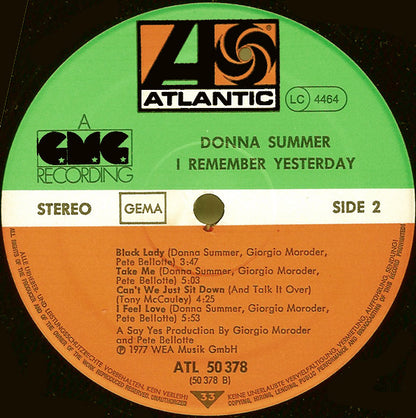 Donna Summer : I Remember Yesterday (LP, Album, P/Mixed)