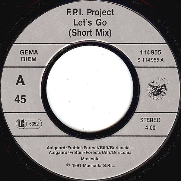 F.P.I. Project* : Let's Go (7", Single)