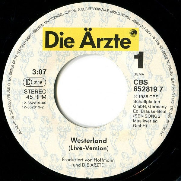 Die Ärzte : Westerland (7", Single)