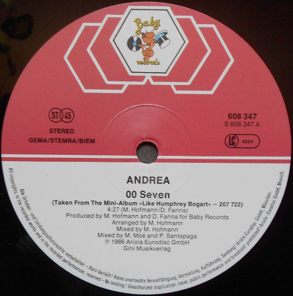 Andrea (4) : 00 Seven (12", Maxi)