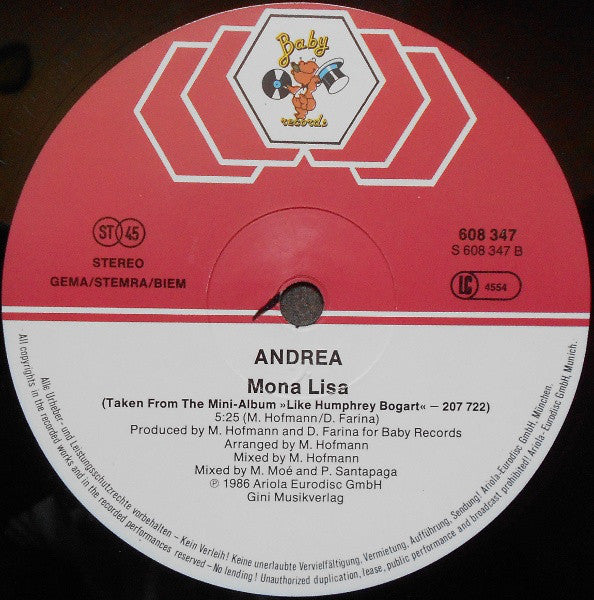 Andrea (4) : 00 Seven (12", Maxi)