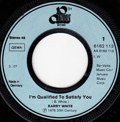 Barry White : I'm Qualified To Satisfy You (7", Single)