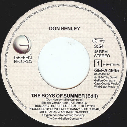 Don Henley : The Boys Of Summer (7", Single)