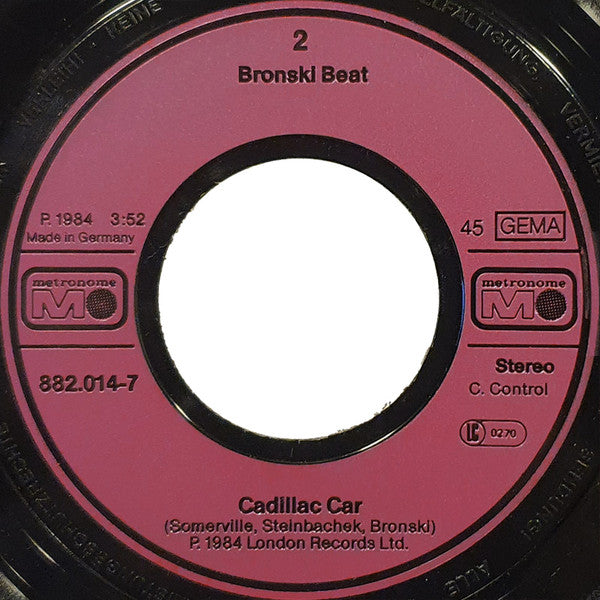 Bronski Beat : Why? (7", Single, No )