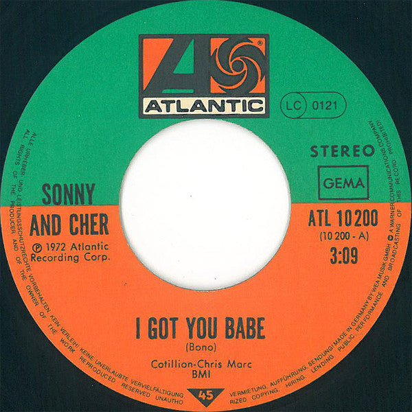 Sonny & Cher : I Got You Babe / The Beat Goes On (7", Single, RE)