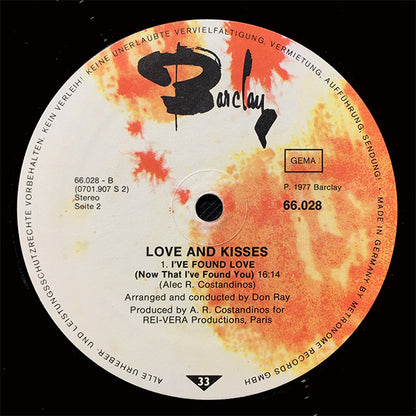 Love And Kisses* : Love And Kisses (LP, Album)