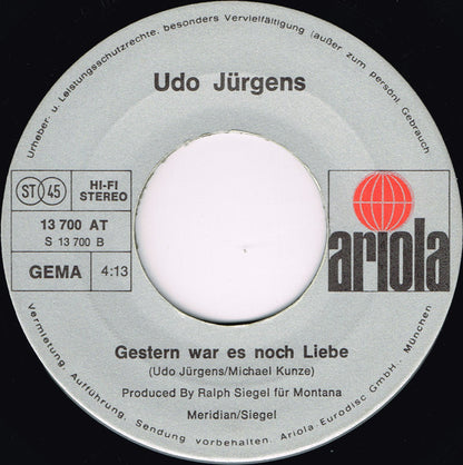 Udo Jürgens : Griechischer Wein (7", Single)