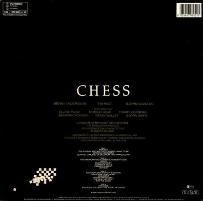 Benny Andersson, Tim Rice, Björn Ulvaeus : Chess (2xLP, Album)