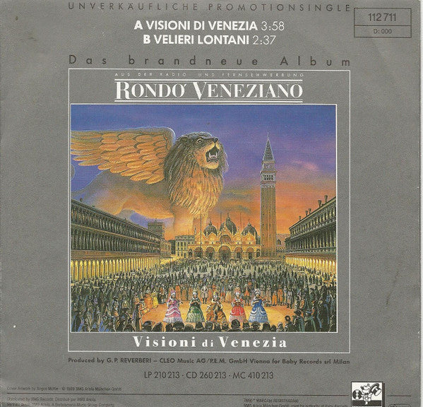 Rondo' Veneziano* : Visioni Di Venezia (7", Single, Promo)