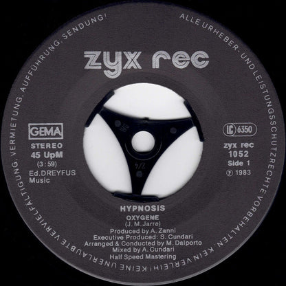 Hypnosis* : Oxygene / Bormaz (7", Single)