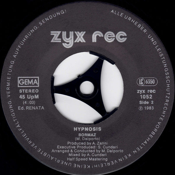 Hypnosis* : Oxygene / Bormaz (7", Single)