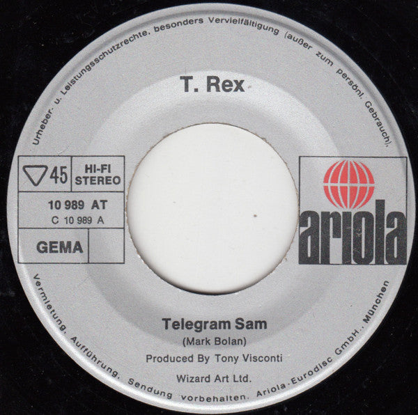 T. Rex : Telegram Sam / Baby Strange (7", Single)