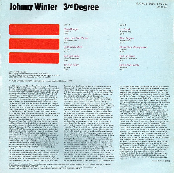 Johnny Winter : 3rd Degree (LP, Album, RE)