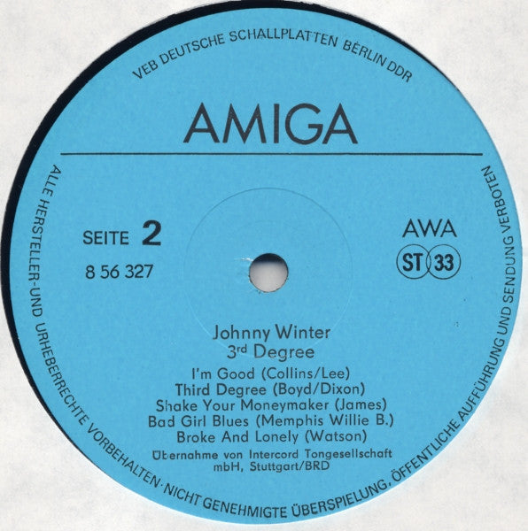 Johnny Winter : 3rd Degree (LP, Album, RE)