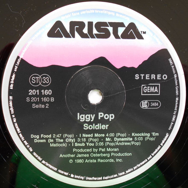 Iggy Pop : Soldier (LP, Album)