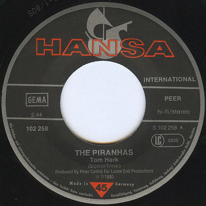 The Piranhas : Tom Hark (7", Single)