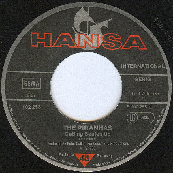 The Piranhas : Tom Hark (7", Single)