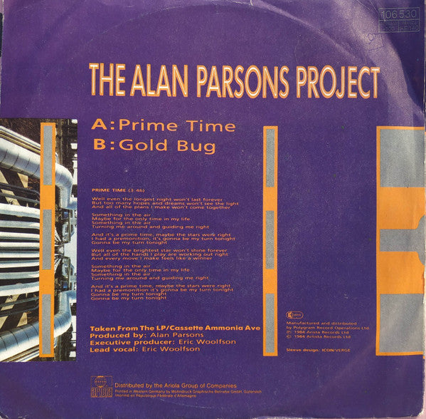 The Alan Parsons Project : Prime Time (7", Single)