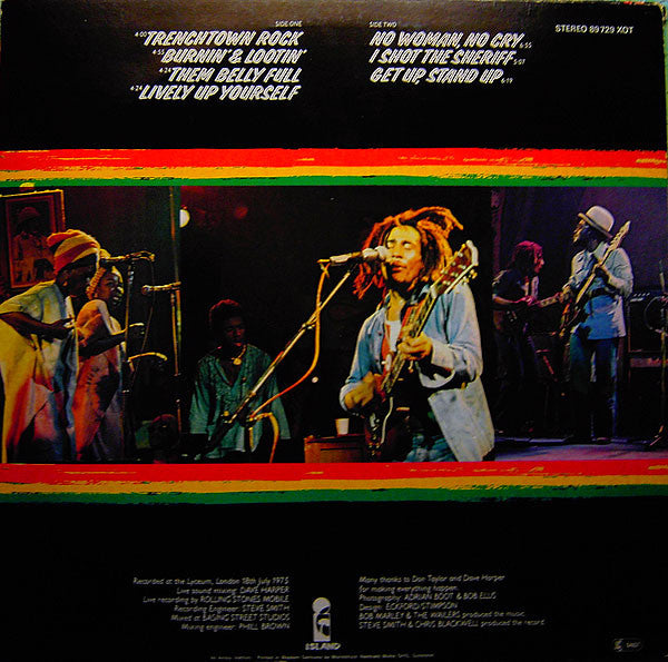 Bob Marley And The Wailers* : Live! (LP, Album, RE)