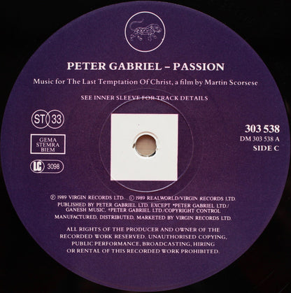 Peter Gabriel : Passion (2xLP, Album)