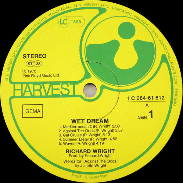 Richard Wright : Wet Dream (LP, Album, Gat)