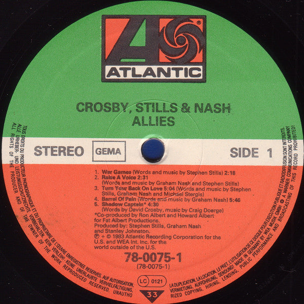 Crosby, Stills & Nash : Allies (LP, Album)