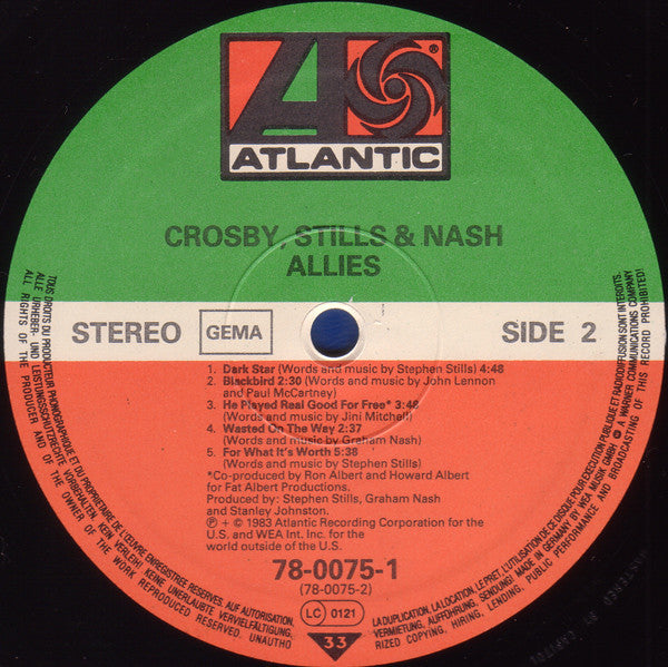 Crosby, Stills & Nash : Allies (LP, Album)