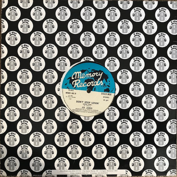 J.D. Jaber : Don't Stop Lovin' (12")