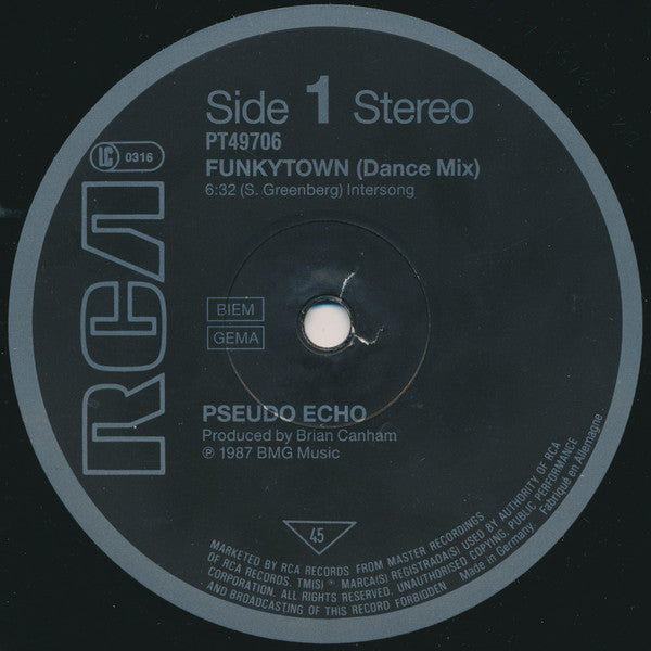 Pseudo Echo : Funky Town (12", Maxi)