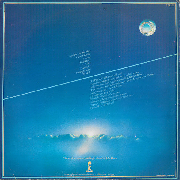 John Martyn : One World (LP, Album, Day)