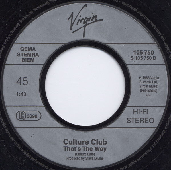 Culture Club : Karma Chameleon   (7", Single)