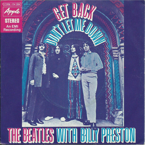 The Beatles With Billy Preston : Get Back / Don't Let Me Down (7", Single)