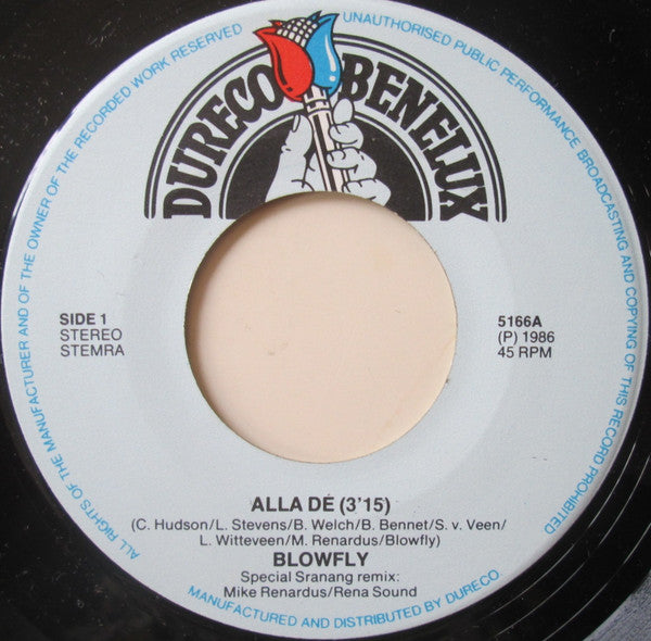 D.J. Blowfly and Scotty (11) : Alla Dé (7", Single)