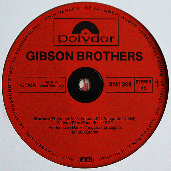 Gibson Brothers : Mariana / All I Ever Want Is You (12", Maxi)