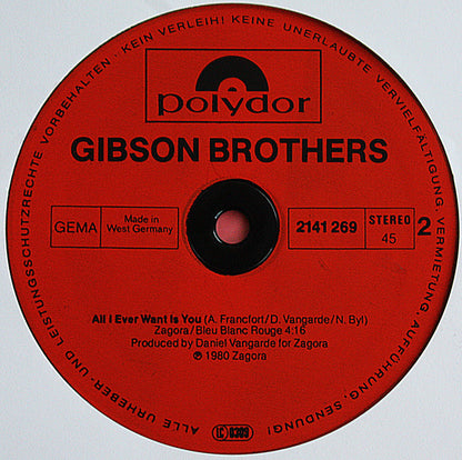 Gibson Brothers : Mariana / All I Ever Want Is You (12", Maxi)