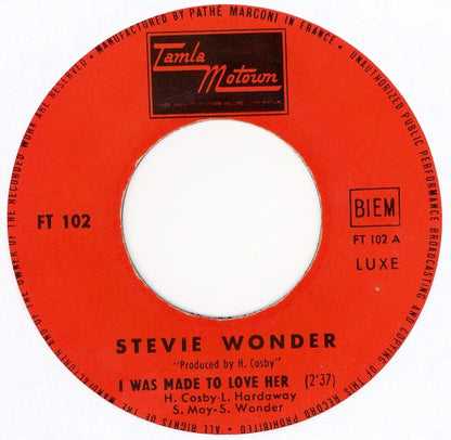 Stevie Wonder : I Was Made To Love Her / Hold Me (7", Single)