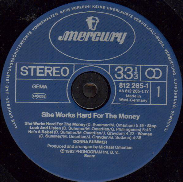 Donna Summer : She Works Hard For The Money (LP, Album)