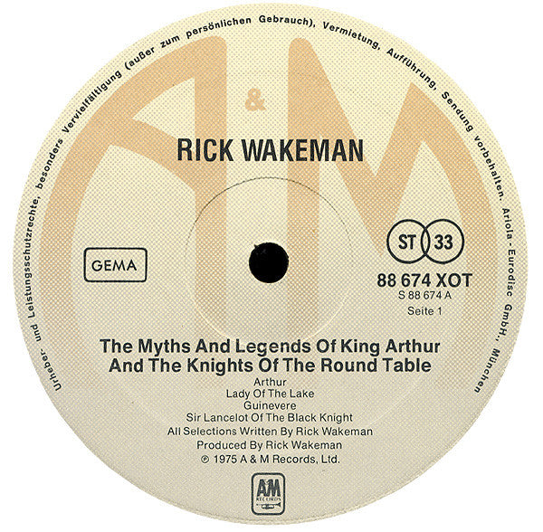 Rick Wakeman : The Myths And Legends Of King Arthur And The Knights Of The Round Table (LP, Album)