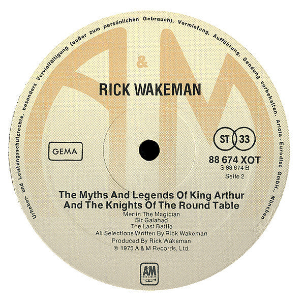 Rick Wakeman : The Myths And Legends Of King Arthur And The Knights Of The Round Table (LP, Album)