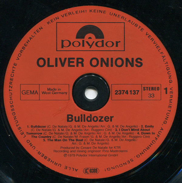 Oliver Onions : Bulldozer (LP, Album)