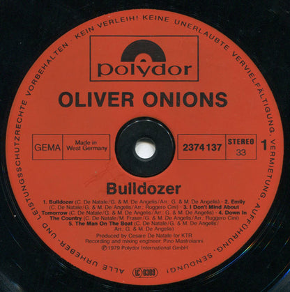 Oliver Onions : Bulldozer (LP, Album)