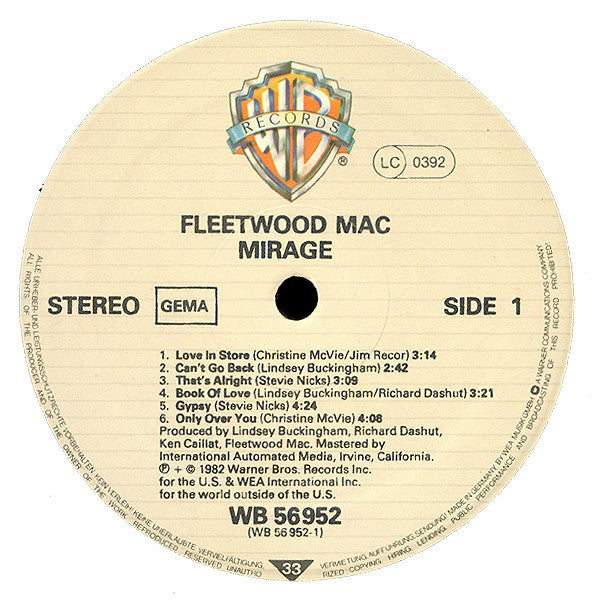 Fleetwood Mac : Mirage (LP, Album)