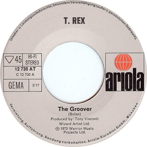 T.Rex* : The Groover / Midnight (7", Single)