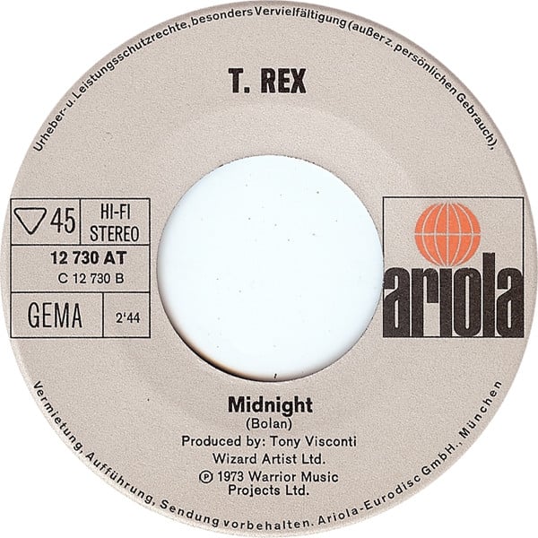 T.Rex* : The Groover / Midnight (7", Single)