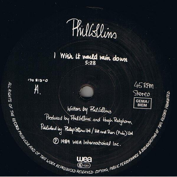 Phil Collins : I Wish It Would Rain Down (12", Single)