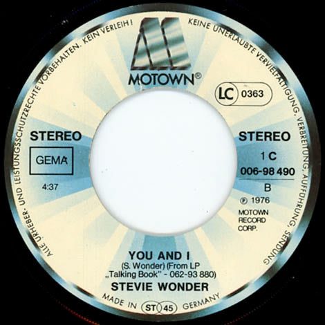 Stevie Wonder : I Wish (7", Single)