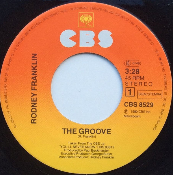 Rodney Franklin : The Groove (7", Single)