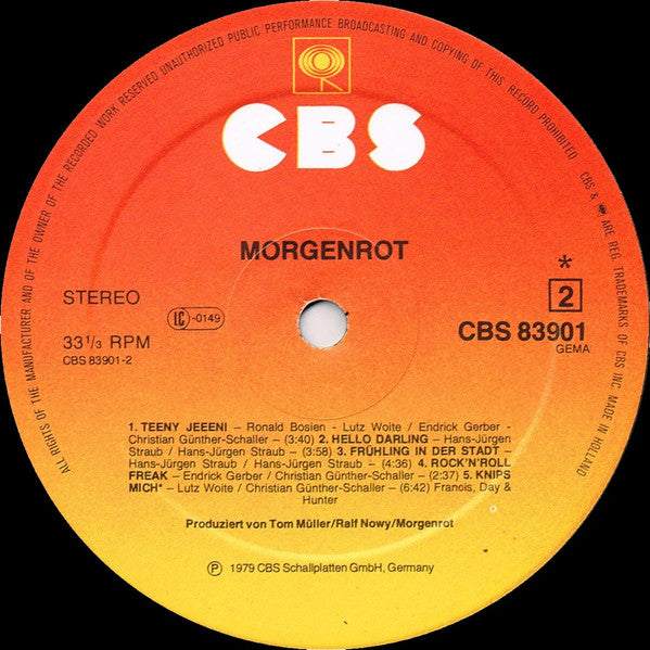 Morgenrot : Morgenrot (LP, Album)