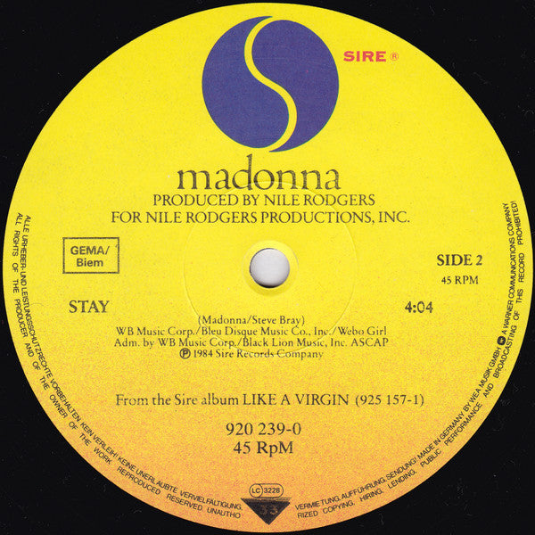 Madonna : Like A Virgin (12", Single)