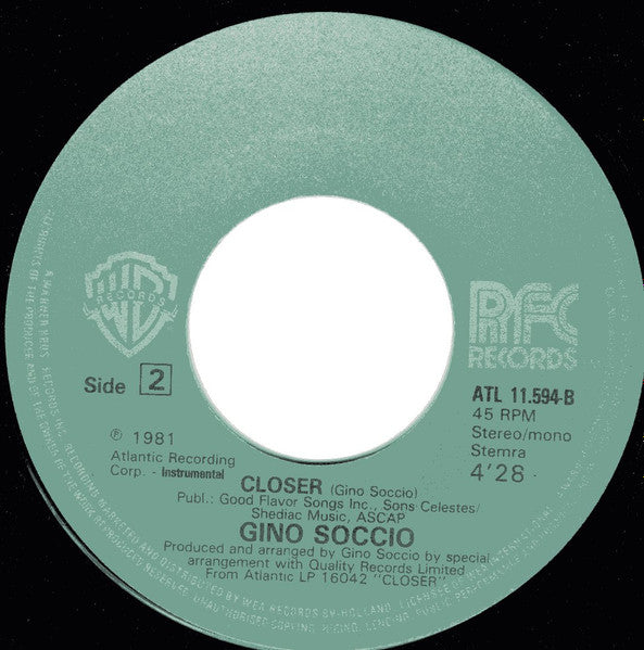 Gino Soccio : Try It Out (7", Single)